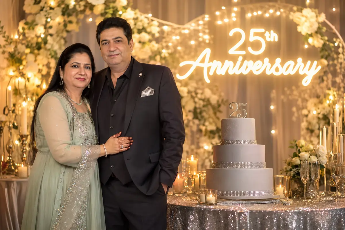25th Anniversary Photo Edit AI Prompt