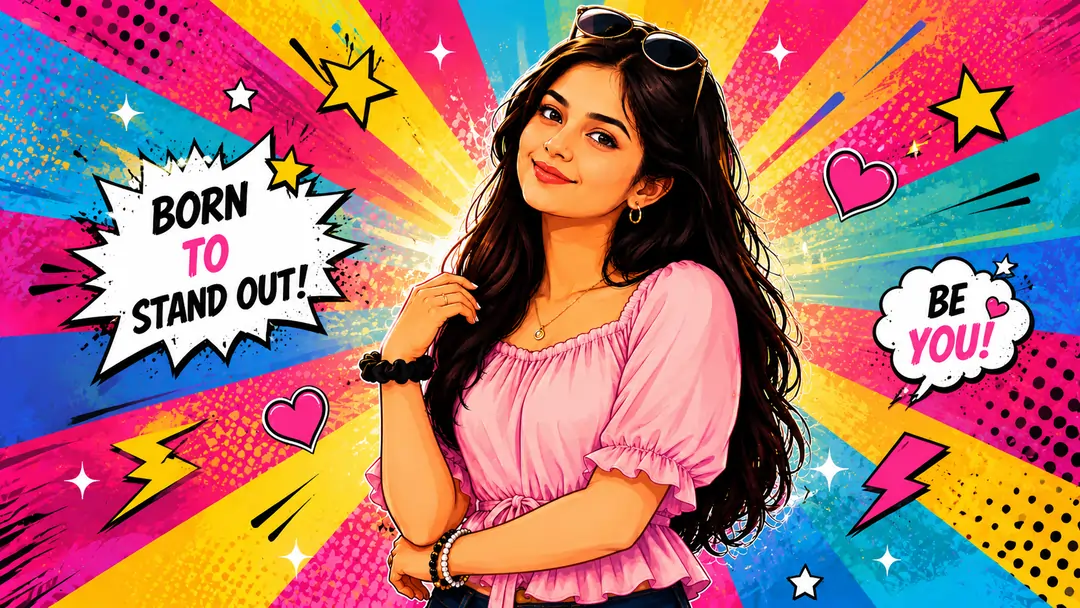Vector Character Portrait Hindi