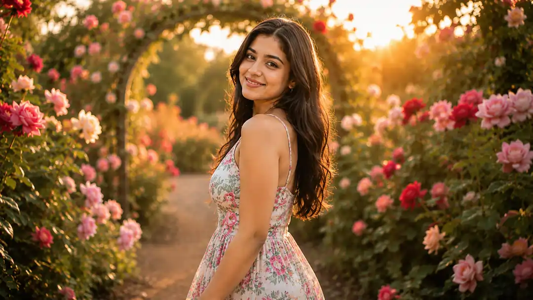Magical Flower Garden Walk AI Video Prompt
